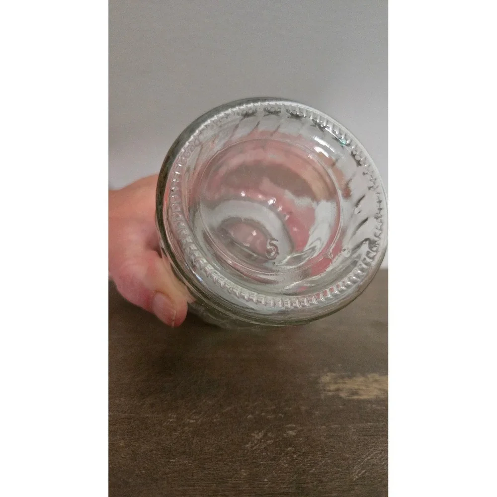 Vintage Clear Glass Vanity Jar Lot Lidded Apothecary Bathroom Canisters set of 3